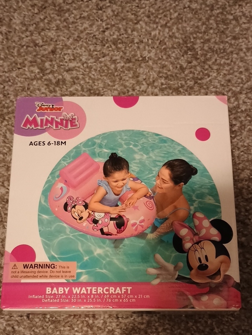 Disney Minnie Pink Baby Watercraft Inflatable Pool Float